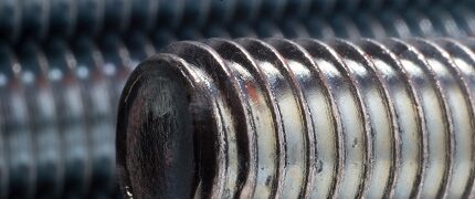 close up of threaded rod